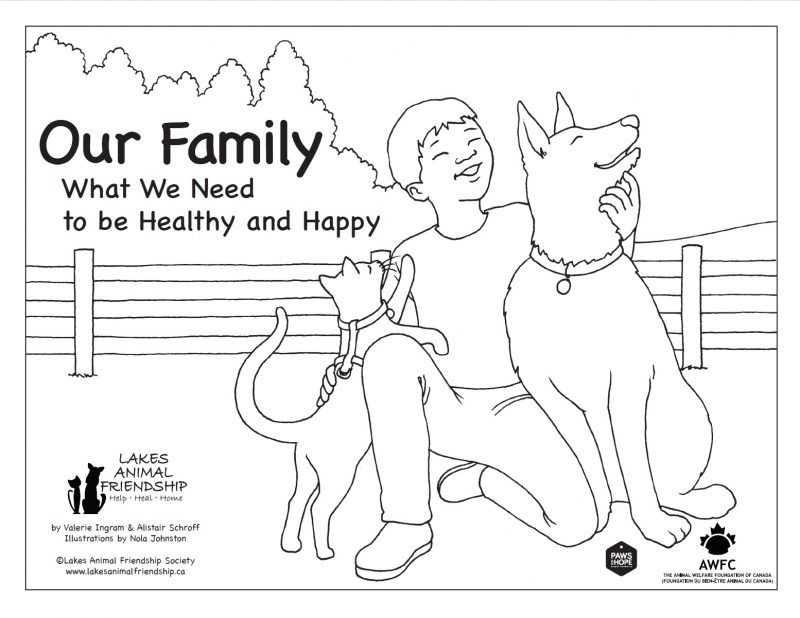 Colouring Book:  Our Family - What We Need to be Happy and Healthy